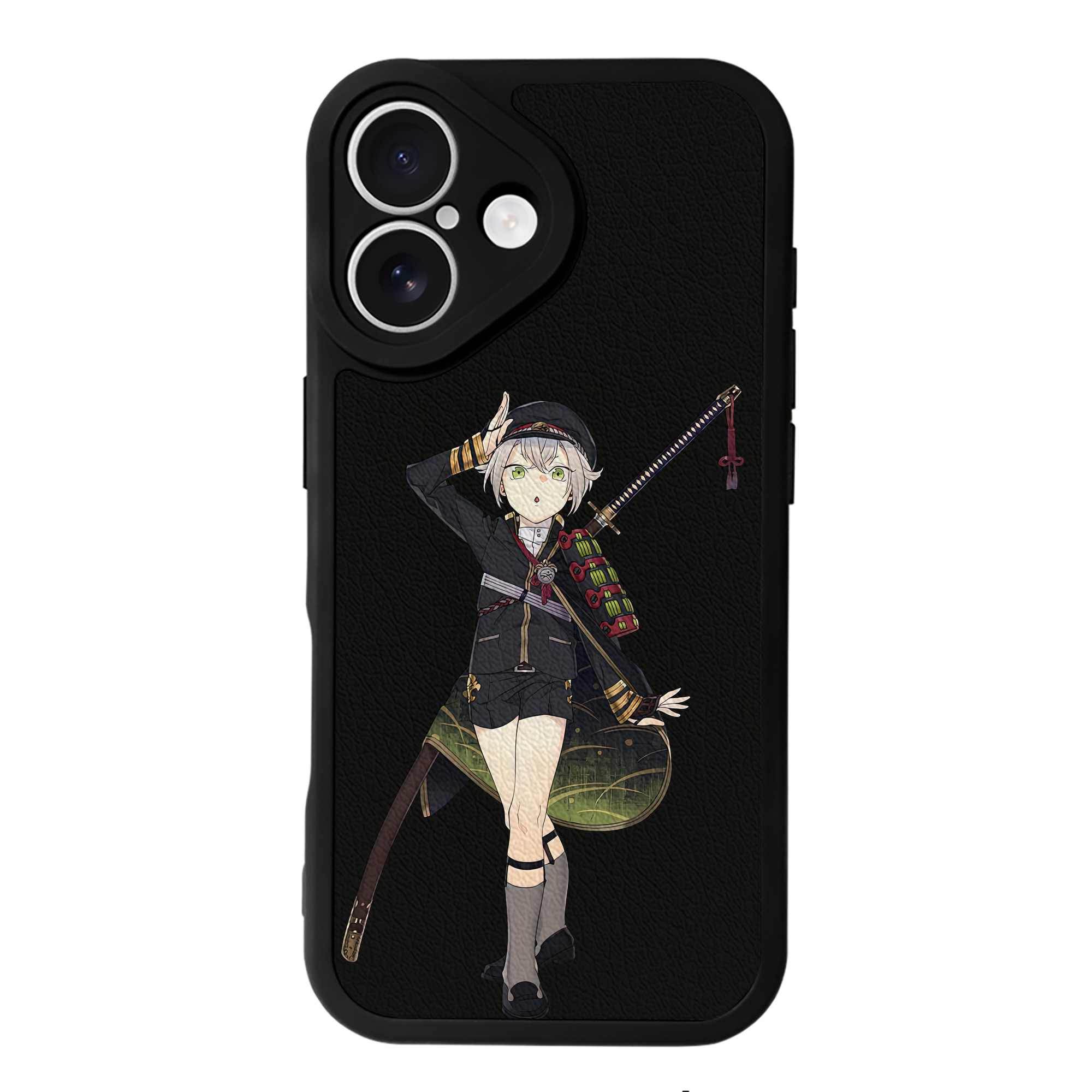 （画像用） 刀剣乱舞 Touken Ranbu 【iPhone 16シリーズ対応】シリコンスマホケース（レザー調） 材質：シリコン